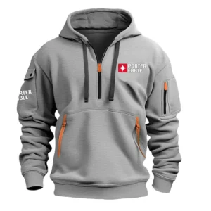 Porter-Cable Exclusive Logo Hoodie Half Zipper Carpenter Fans Loves QTCAP020125A02PC - Gray