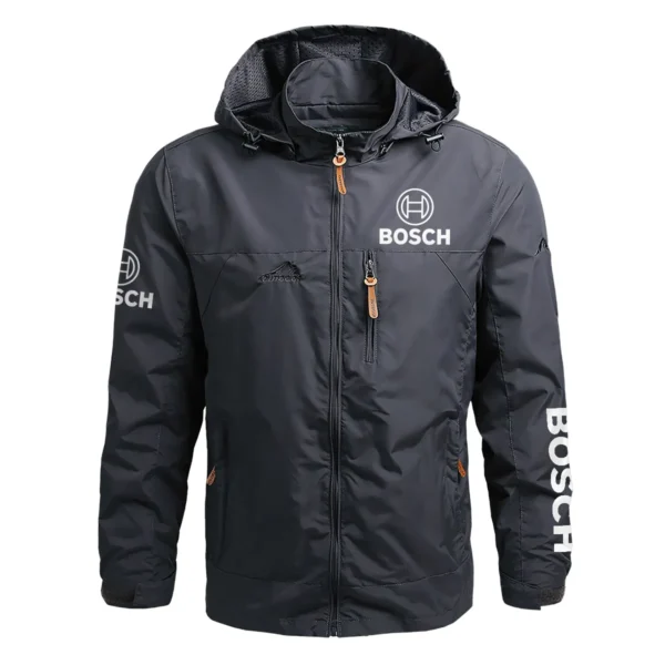 Bosch Exclusive Logo Waterproof Outdoor Jacket Carpenter QTCAP311224A2BOS - Gray