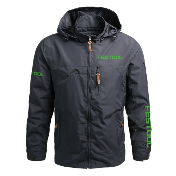 Festool Exclusive Logo Waterproof Outdoor Jacket Carpenter QTCAP311224A2FES - Gray