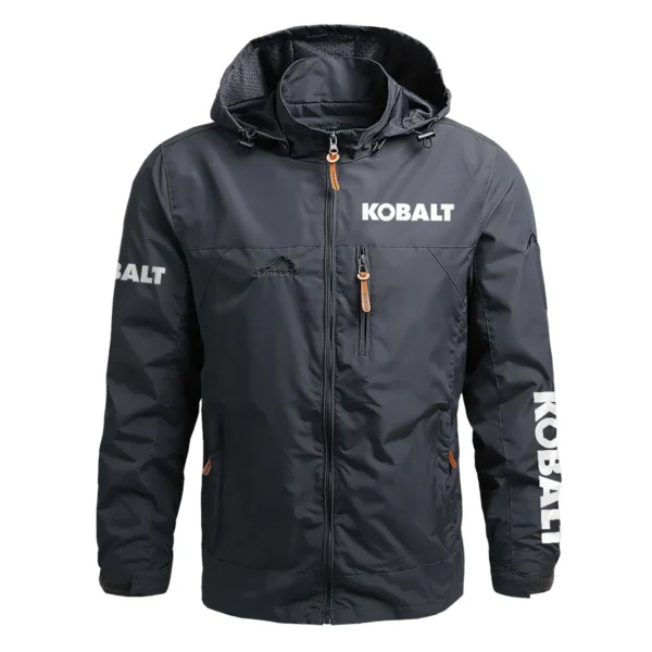 Kobalt Exclusive Logo Waterproof Outdoor Jacket Carpenter QTCAP311224A2KO - Gray