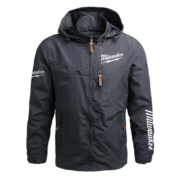 Milwaukee Exclusive Logo Waterproof Outdoor Jacket Carpenter QTCAP311224A2MIL - Gray