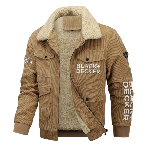 Black and Decker Exclusive LogoThickened Corduroy Jacket Carpenter QTCAP020125A01BD - Khaki