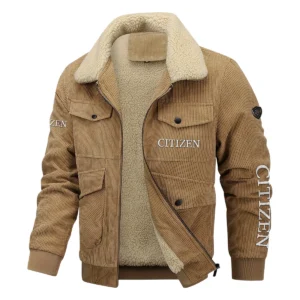 Citizen Exclusive LogoThickened Corduroy Jacket Carpenter QTCAP020125A01CI - Khaki