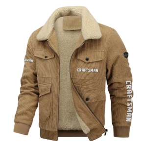 Craftsman Exclusive LogoThickened Corduroy Jacket Carpenter QTCAP020125A01CRA - Khaki