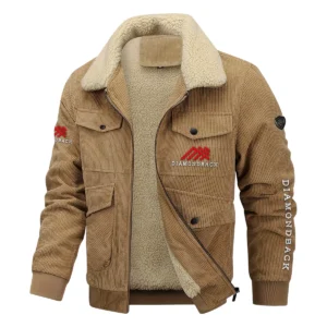 Diamondback Exclusive LogoThickened Corduroy Jacket Carpenter QTCAP020125A01DIA - Khaki