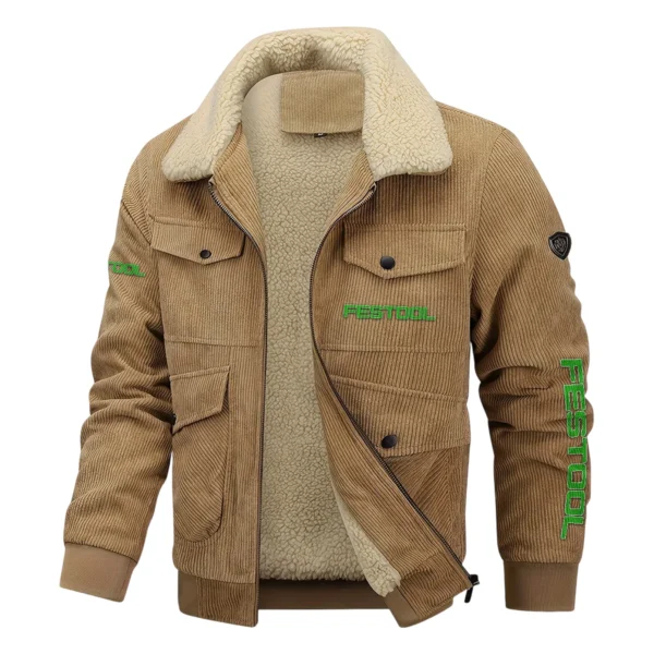 Festool Exclusive LogoThickened Corduroy Jacket Carpenter QTCAP020125A01FES - Khaki