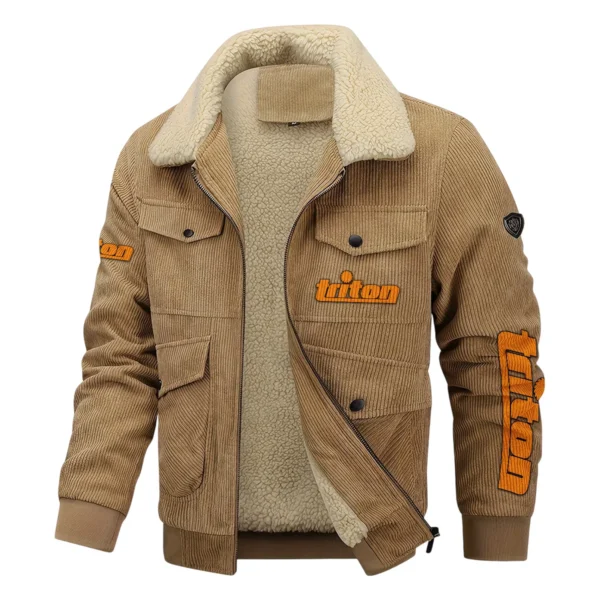 Triton Tools Exclusive LogoThickened Corduroy Jacket Carpenter QTCAP020125A01TT - Khaki