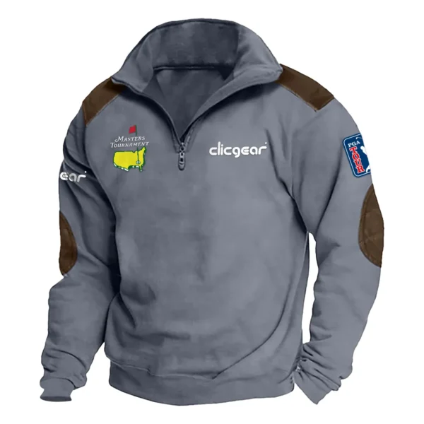 Clicgear Masters Tournament Exclusive Logo Tactical Quarter-Zip Sweatshirt Gift For Loves HO100125A1MTCLI - Dark Gray