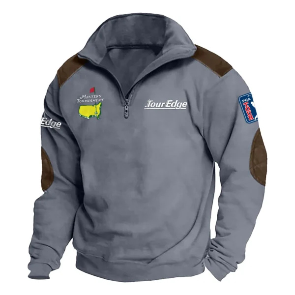 Tour Edge Masters Tournament Exclusive Logo Tactical Quarter-Zip Sweatshirt Gift For Loves HO100125A1MTTE - Dark Gray