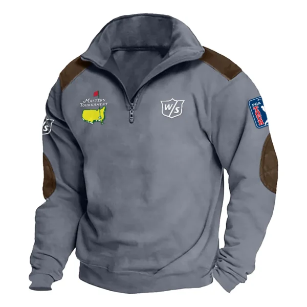 Wilson Staff Masters Tournament Exclusive Logo Tactical Quarter-Zip Sweatshirt Gift For Loves HO100125A1MTWS - Dark Gray