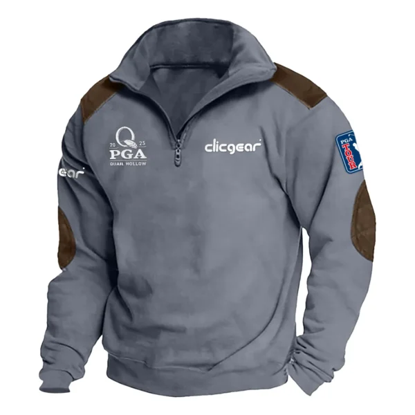 Clicgear 2025 PGA Championship Exclusive Logo Tactical Quarter-Zip Sweatshirt Gift For Loves HO100125A1PGCCLI - Dark Gray