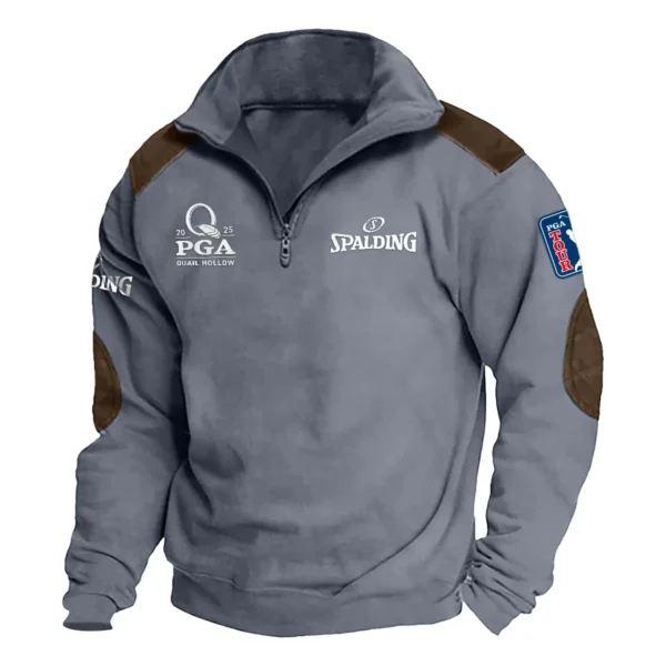 Spalding 2025 PGA Championship Exclusive Logo Tactical Quarter-Zip Sweatshirt Gift For Loves HO100125A1PGCSPA - Dark Gray