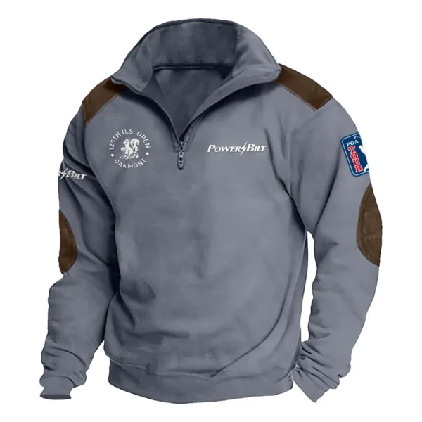 PowerBilt 125th U.S. Open Exclusive Logo Tactical Quarter-Zip Sweatshirt Gift For Loves HO100125A1USGPB - Dark Gray