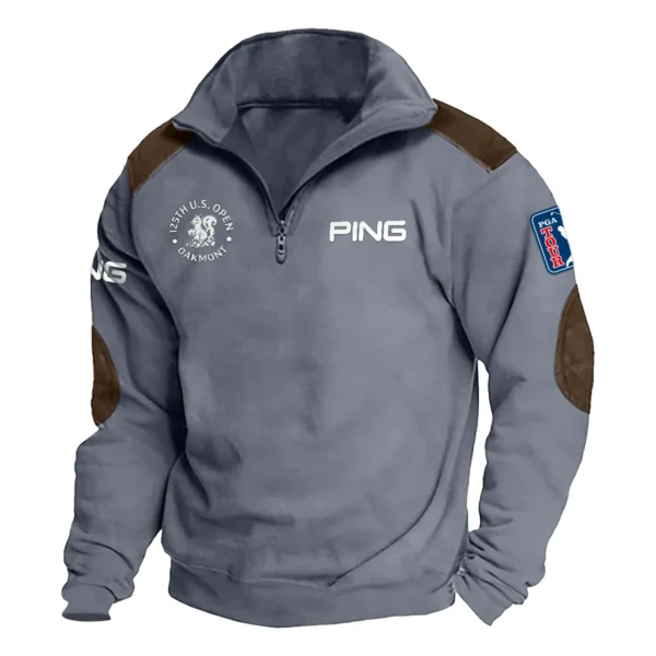 Ping 125th U.S. Open Exclusive Logo Tactical Quarter-Zip Sweatshirt Gift For Loves HO100125A1USGPI - Dark Gray