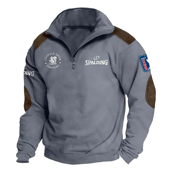 Spalding 125th U.S. Open Exclusive Logo Tactical Quarter-Zip Sweatshirt Gift For Loves HO100125A1USGSPA - Dark Gray