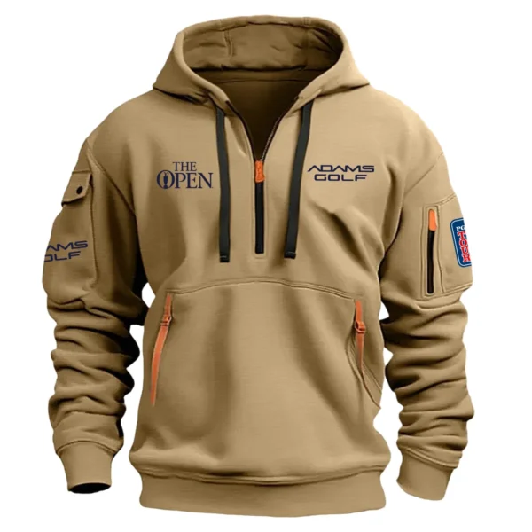 Adams Golf The Open Championship Exclusive Logo Hoodie Half Zipper HO041124A1AGTOP - Khaki