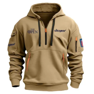 Clicgear The Open Championship Exclusive Logo Hoodie Half Zipper HO041124A1CLITOP - Khaki