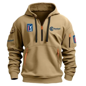 Cleveland Golf PGA Tour Champions Exclusive Logo Hoodie Half Zipper HO041124A1CLPGA - Khaki