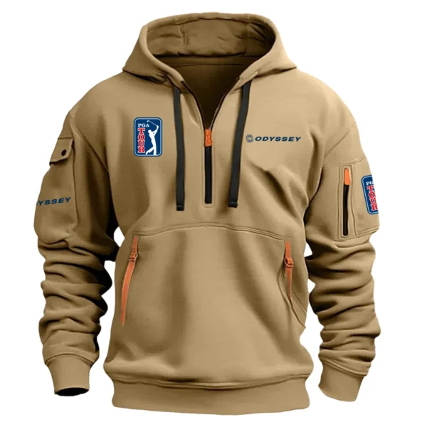 Odyssey PGA Tour Champions Exclusive Logo Hoodie Half Zipper HO041124A1ODPGA - Khaki