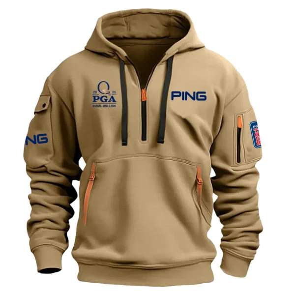 Ping 2025 PGA Championship Exclusive Logo Hoodie Half Zipper HO041124A1PIPGC - Khaki