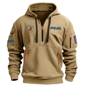 Ping 125th U.S. Open Exclusive Logo Hoodie Half Zipper HO041124A1PIUSG - Khaki