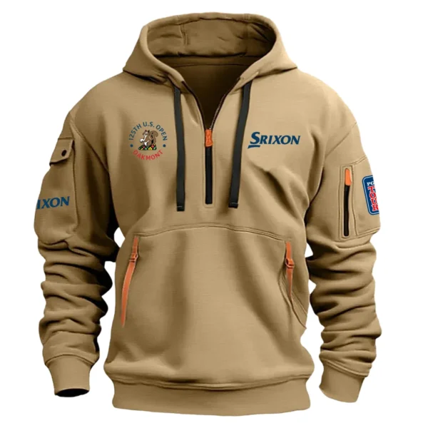 Srixon 125th U.S. Open Exclusive Logo Hoodie Half Zipper HO041124A1SRUSG - Khaki