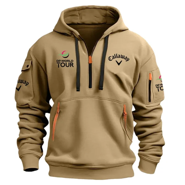 Special Release Callaway DP World Tour Hoodie Half Zipper HODP141124A01CLW - Khaki