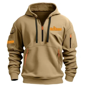 Triton Tools Exclusive Logo Hoodie Half Zipper Carpenter Fans Loves QTCAP020125A02TT - Khaki