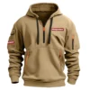 Woodpeckers Exclusive Logo Hoodie Half Zipper Carpenter Fans Loves QTCAP020125A02WO - Gray