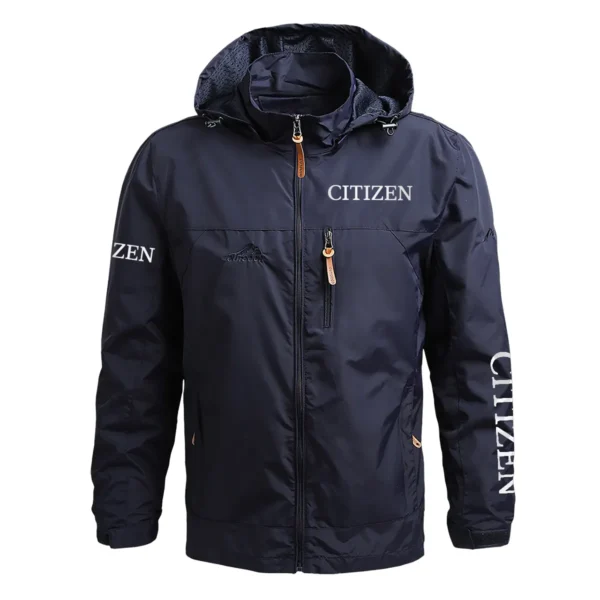 Citizen Exclusive Logo Waterproof Outdoor Jacket Carpenter QTCAP311224A2CI - Blue