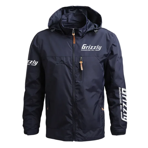 Grizzly Industrial Exclusive Logo Waterproof Outdoor Jacket Carpenter QTCAP311224A2GI - Blue