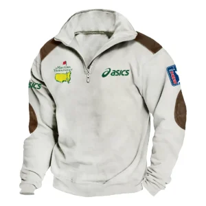 Asics Masters Tournament Exclusive Logo Tactical Quarter-Zip Sweatshirt Gift For Loves HO100125A1MTAS - Milky White