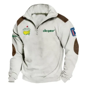 Clicgear Masters Tournament Exclusive Logo Tactical Quarter-Zip Sweatshirt Gift For Loves HO100125A1MTCLI - Milky White