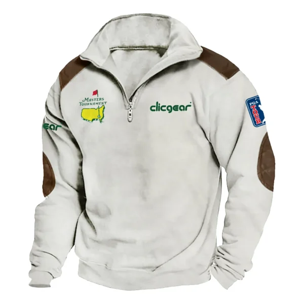 Clicgear Masters Tournament Exclusive Logo Tactical Quarter-Zip Sweatshirt Gift For Loves HO100125A1MTCLI - Milky White