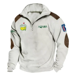 Honma Masters Tournament Exclusive Logo Tactical Quarter-Zip Sweatshirt Gift For Loves HO100125A1MTHO - Milky White