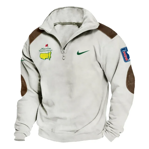 Nike Masters Tournament Exclusive Logo Tactical Quarter-Zip Sweatshirt Gift For Loves HO100125A1MTNK - Milky White