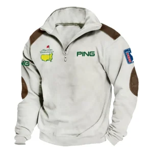 Ping Masters Tournament Exclusive Logo Tactical Quarter-Zip Sweatshirt Gift For Loves HO100125A1MTPI - Milky White