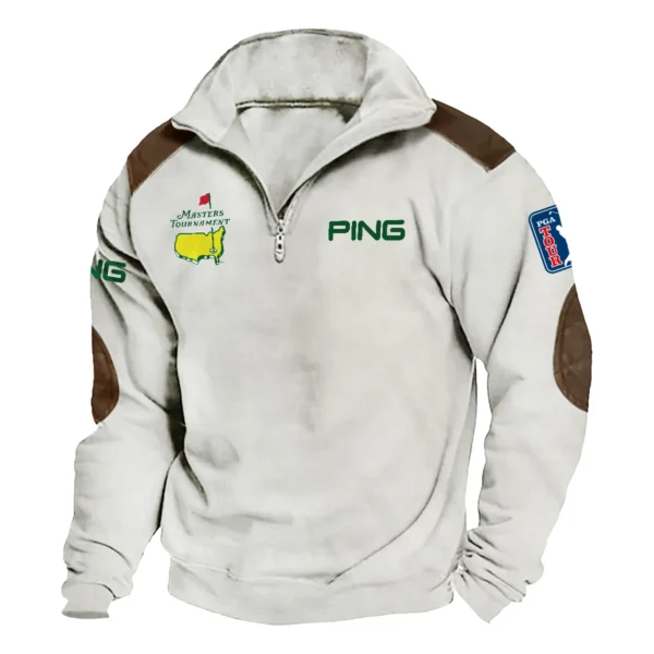 Ping Masters Tournament Exclusive Logo Tactical Quarter-Zip Sweatshirt Gift For Loves HO100125A1MTPI - Milky White