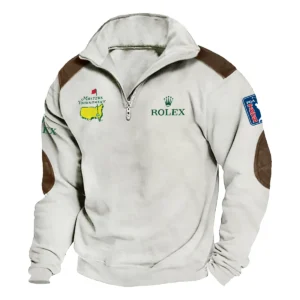 Rolex Masters Tournament Exclusive Logo Tactical Quarter-Zip Sweatshirt Gift For Loves HO100125A1MTROX - Milky White