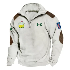 Under Armour Masters Tournament Exclusive Logo Tactical Quarter-Zip Sweatshirt Gift For Loves HO100125A1MTUA - Milky White