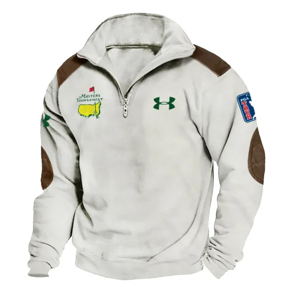 Under Armour Masters Tournament Exclusive Logo Tactical Quarter-Zip Sweatshirt Gift For Loves HO100125A1MTUA - Milky White