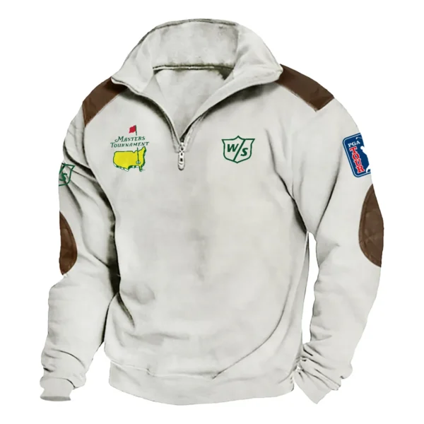 Wilson Staff Masters Tournament Exclusive Logo Tactical Quarter-Zip Sweatshirt Gift For Loves HO100125A1MTWS - Milky White