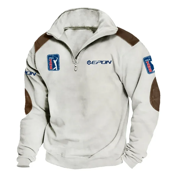 Epon PGA Tour Champions Exclusive Logo Tactical Quarter-Zip Sweatshirt Gift For Loves HO100125A1PGAEPO - Milky White