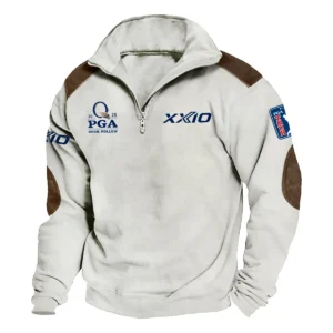 XXIO 2025 PGA Championship Exclusive Logo Tactical Quarter-Zip Sweatshirt Gift For Loves HO100125A1PGCXX - Milky White