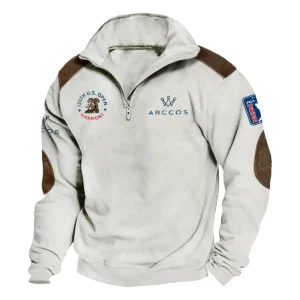 Arccos Golf 125th U.S. Open Exclusive Logo Tactical Quarter-Zip Sweatshirt Gift For Loves HO100125A1USGAR - Milky White