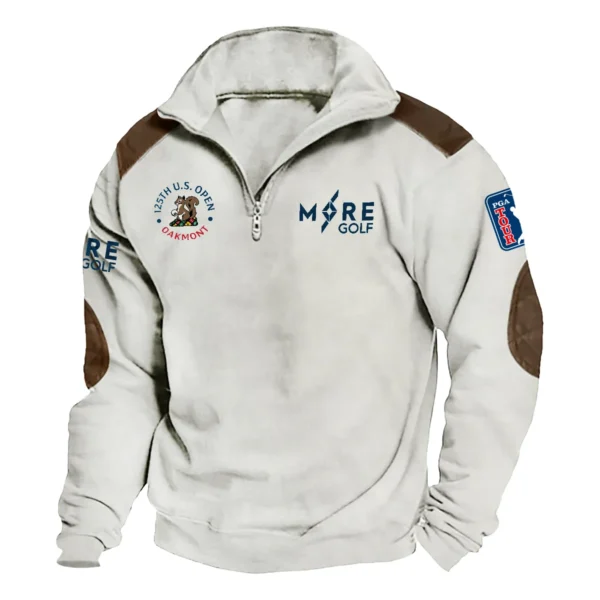 More golf 125th U.S. Open Exclusive Logo Tactical Quarter-Zip Sweatshirt Gift For Loves HO100125A1USGMOR - Milky White