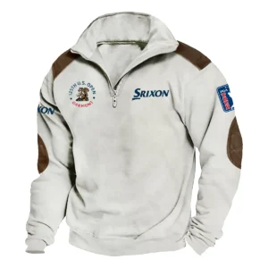 Srixon 125th U.S. Open Exclusive Logo Tactical Quarter-Zip Sweatshirt Gift For Loves HO100125A1USGSR - Milky White