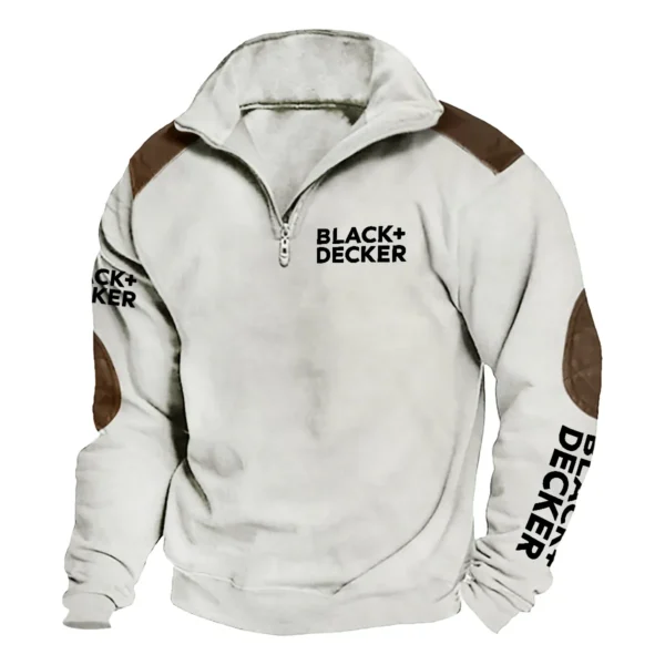 Black and Decker Carpenter Exclusive Logo Tactical Quarter-Zip Sweatshirt Gift For Loves QTCAP180125A1BD - Milky White