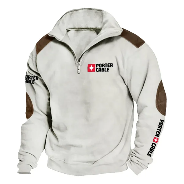 Porter-Cable Carpenter Exclusive Logo Tactical Quarter-Zip Sweatshirt Gift For Loves QTCAP180125A1PC - Milky White