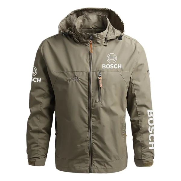 Bosch Exclusive Logo Waterproof Outdoor Jacket Carpenter QTCAP311224A2BOS - Khaki